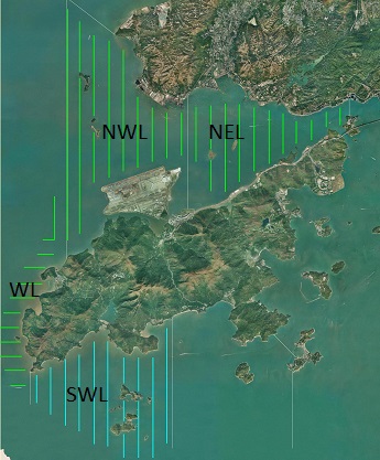 dolphin transect monitoring station map